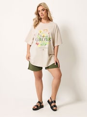 Yours Curve Natural Happiness Grows T-Shirt - Image 2 of 5