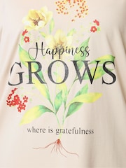 Yours Curve Natural Happiness Grows T-Shirt - Image 4 of 5