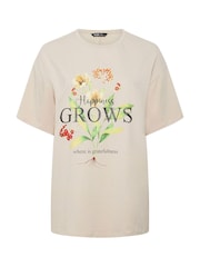 Yours Curve Natural Happiness Grows T-Shirt - Image 5 of 5