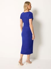Long Tall Sally Blue Scuba Buckle Midi Dress - Image 3 of 5