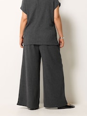 Yours Curve Grey Wide Leg Trousers - Image 2 of 5