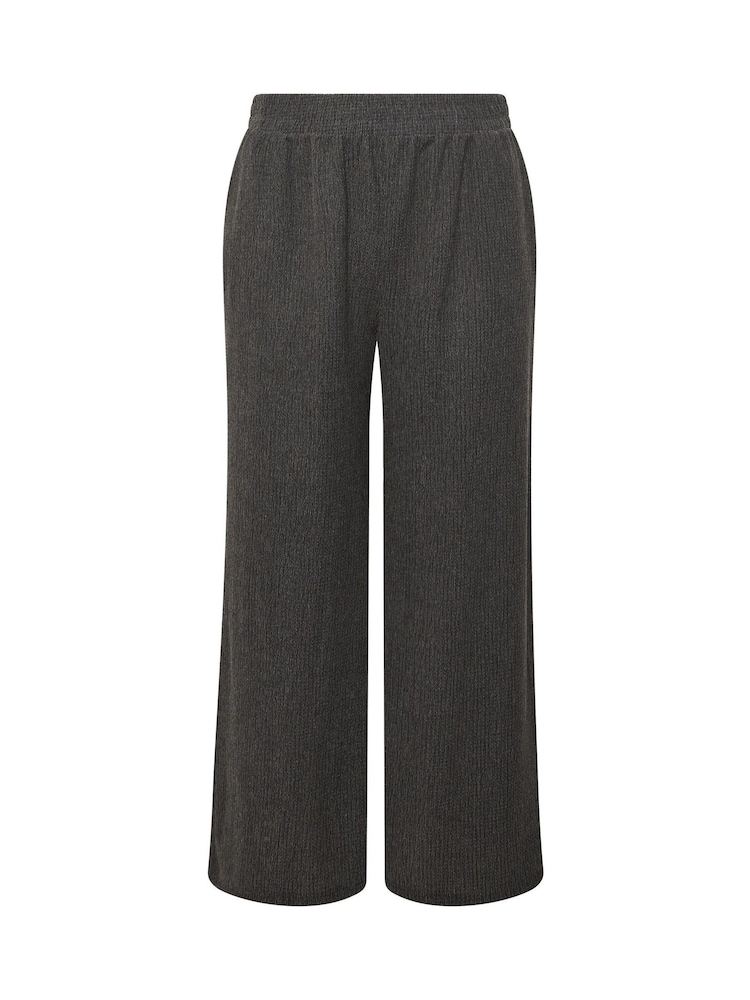 Yours Curve Grey Wide Leg Trousers - Image 5 of 5
