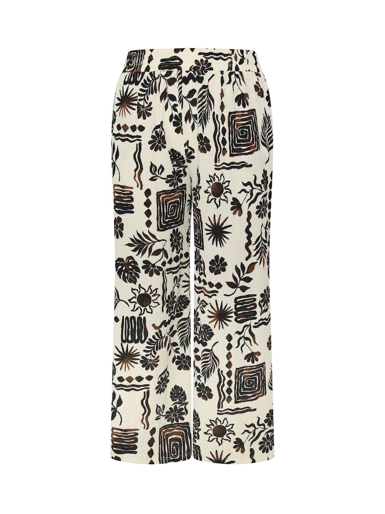 Yours Curve Brown Wide Leg Trousers - Image 2 of 2 Yours Curve Brown Wide Leg Trousers - Image 2 of 2