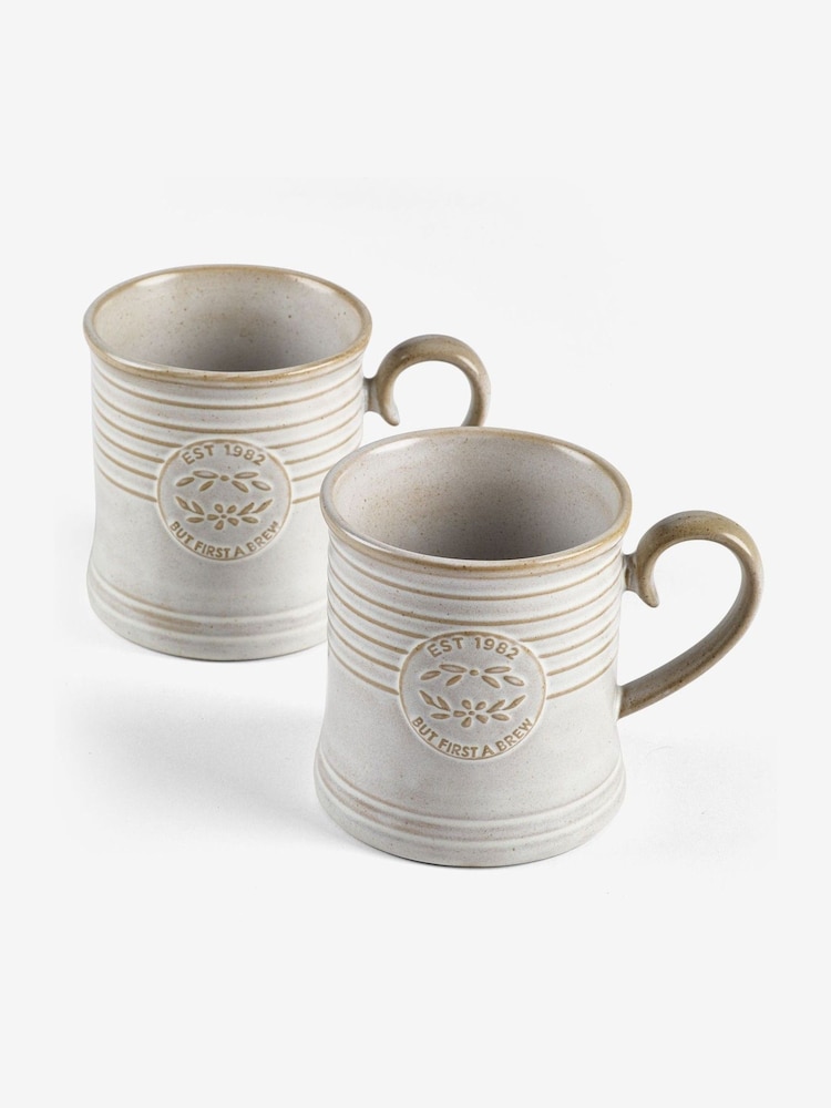 Set of 2 Natural Country Kitchen Mugs - Image 3 of 3