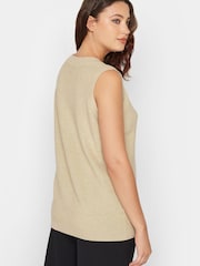 Long Tall Sally Natural V-Neck Kniited Vest - Image 2 of 4