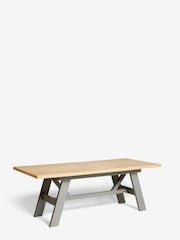 Dove Grey Malvern 6 to 8 Seater Extending Extending Trestle 6 to 8 Seater Dining Table - Image 6 of 9