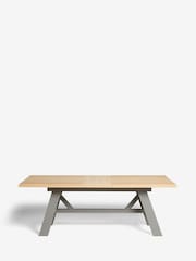 Dove Grey Malvern 6 to 8 Seater Extending Extending Trestle 6 to 8 Seater Dining Table - Image 7 of 9