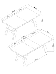 Dove Grey Malvern 6 to 8 Seater Extending Extending Trestle 6 to 8 Seater Dining Table - Image 9 of 9