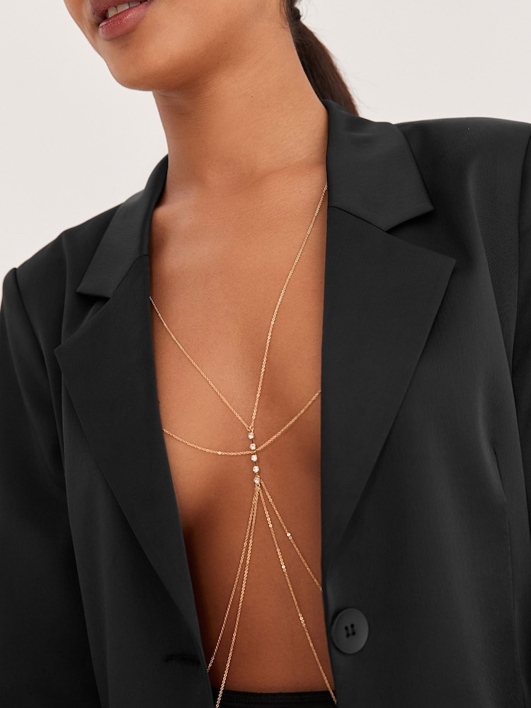 Gold Tone Sparkle Body Chain - Image 1 of 4