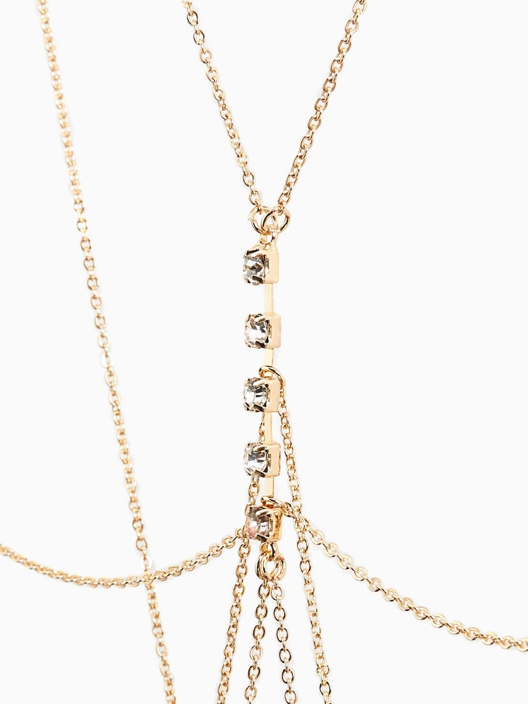 Gold Tone Sparkle Body Chain - Image 4 of 4