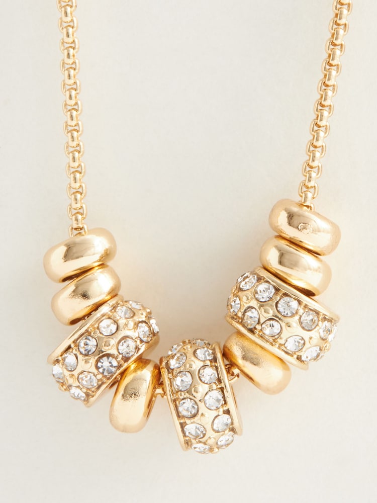 Gold Tone Sparkle Popcorn Beaded Pully Bracelet - Image 4 of 4