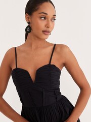 Black Tear Drop Beaded Earrings - Image 2 of 4