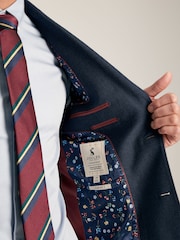 Joules Blue Slim Fit Textured Wool Suit Jacket - Image 5 of 6