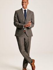 Joules Neutral Slim Fit Textured Suit Jacket - Image 3 of 9