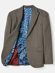 Joules Neutral Slim Fit Textured Suit Jacket - Image 9 of 9