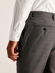Joules Neutral Slim Fit Textured Suit Trousers - Image 4 of 9