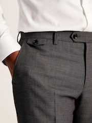 Joules Neutral Slim Fit Textured Suit Trousers - Image 5 of 9