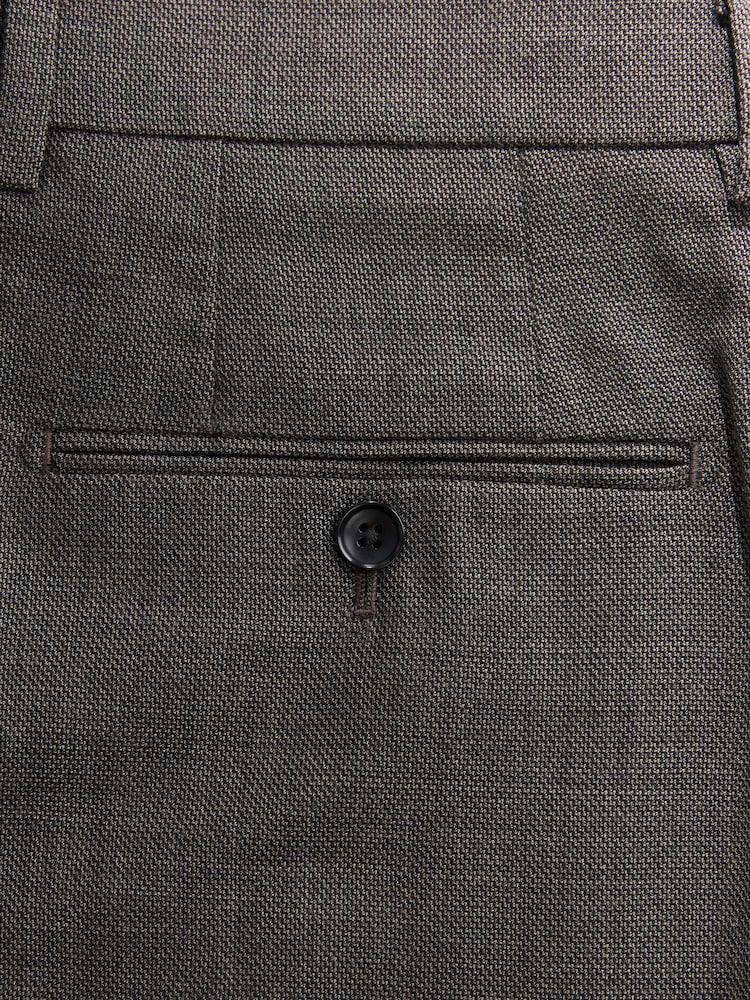 Joules Neutral Slim Fit Textured Suit Trousers - Image 9 of 9