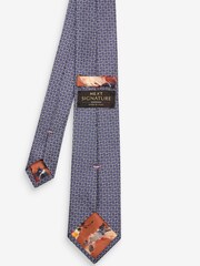 Silver Grey Geometric Signature Made In Italy Tie - Image 4 of 4