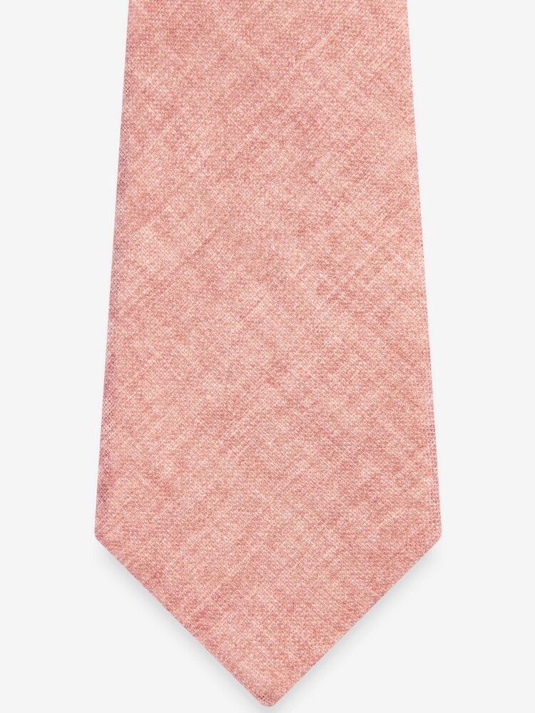 Pink Signature 'Made In Italy' Linen Tie - Image 2 of 3