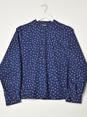 Burgs Blue Abbey Printed Piped Shirt - Image 5 of 5