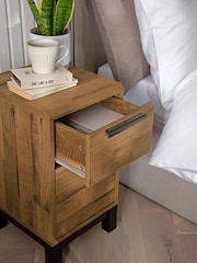Dark Bronx Oak Effect Set of 2 Bedside Table - Image 1 of 10