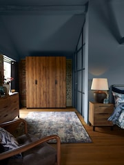 Dark Bronx Oak Effect 4 Door Wardrobe - Image 1 of 1