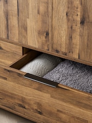 Dark Bronx Oak Effect Triple, 4 Drawers Wardrobe - Image 11 of 13