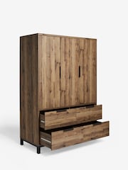 Dark Bronx Oak Effect Triple, 4 Drawers Wardrobe - Image 10 of 13