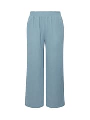 Yours Curve Blue Wide Leg Trousers - Image 5 of 5