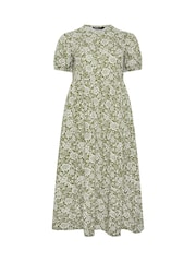 Yours Curve Green Tiered Maxi Dress - Image 5 of 5