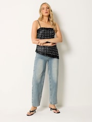Long Tall Sally Black Spot Asymmetric Lace Cami - Image 2 of 5
