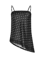 Long Tall Sally Black Spot Asymmetric Lace Cami - Image 5 of 5