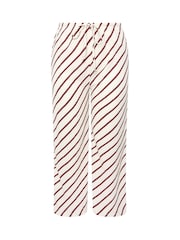 Yours Curve Natural Horizontal Stripe Wide Leg Trousers - Image 5 of 6