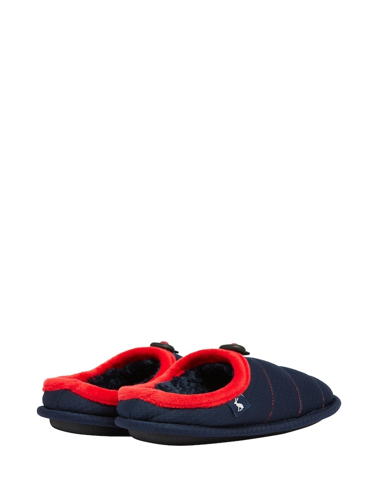 Joules Junior Blue Paddy Quilted Mule Slippers - Image 1 of 5 Joules Junior Blue Paddy Quilted Mule Slippers - Image 1 of 5