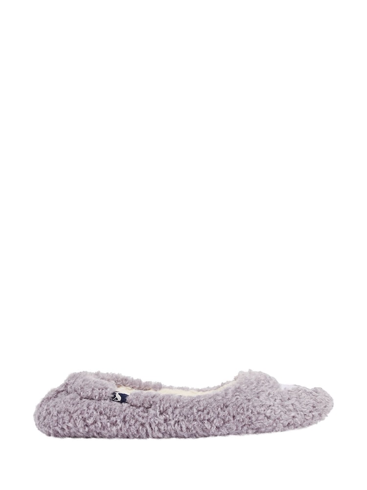 Joules Junior Purple Pombury Ballet Slippers With Interest Upper - Image 1 of 4