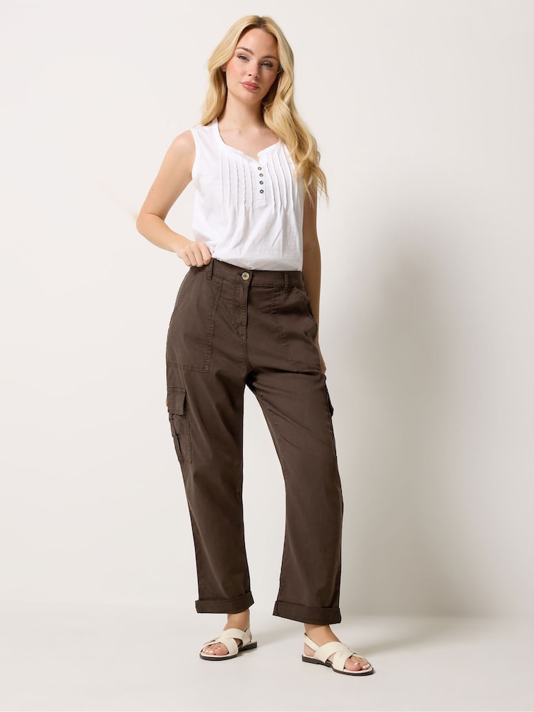 M&Co Brown Cargo Trousers - Image 2 of 5 M&Co Brown Cargo Trousers - Image 2 of 5