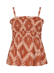 Yours Curve Orange Printed Co-Ord Cami - Image 7 of 7