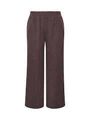 Yours Curve Dark Brown Wide Leg Trousers - Image 5 of 5
