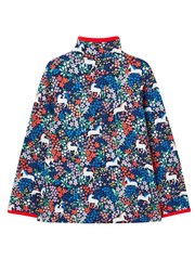 Joules White Fairsale Pattern Printed Half Zip Sweatshirt - Image 2 of 6