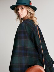 Joules Filby Blue Reversible Wrap Cape - Image 4 of 7