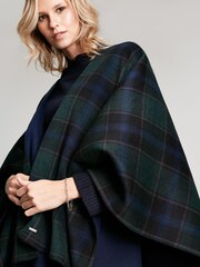 Joules Filby Blue Reversible Wrap Cape - Image 6 of 7