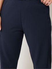 Yours Curve Blue Barrel Trousers - Image 4 of 5