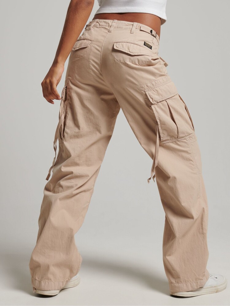 Superdry Brown Vintage Low Rise Cargo Trousers - Image 2 of 9