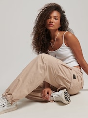 Superdry Brown Vintage Low Rise Cargo Trousers - Image 4 of 9