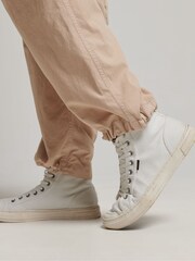 Superdry Brown Vintage Low Rise Cargo Trousers - Image 6 of 9