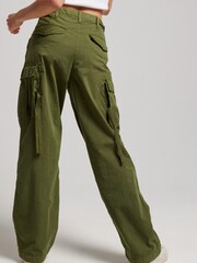 Superdry Green Vintage Low Rise Cargo Trousers - Image 2 of 8
