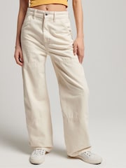 Superdry Natural Vintage Wide Carpenter Trousers - Image 1 of 8