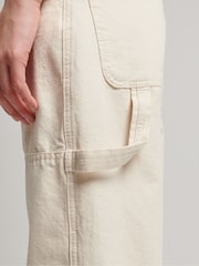 Superdry Natural Vintage Wide Carpenter Trousers - Image 6 of 8