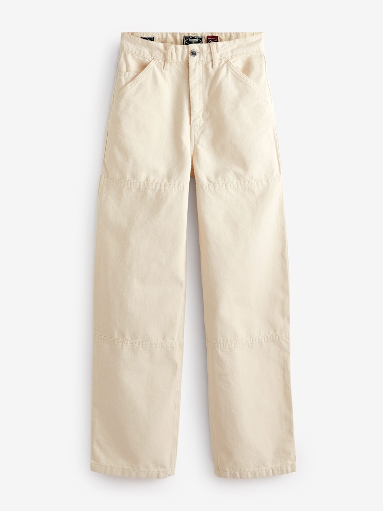 Superdry Natural Vintage Wide Carpenter Trousers - Image 8 of 8